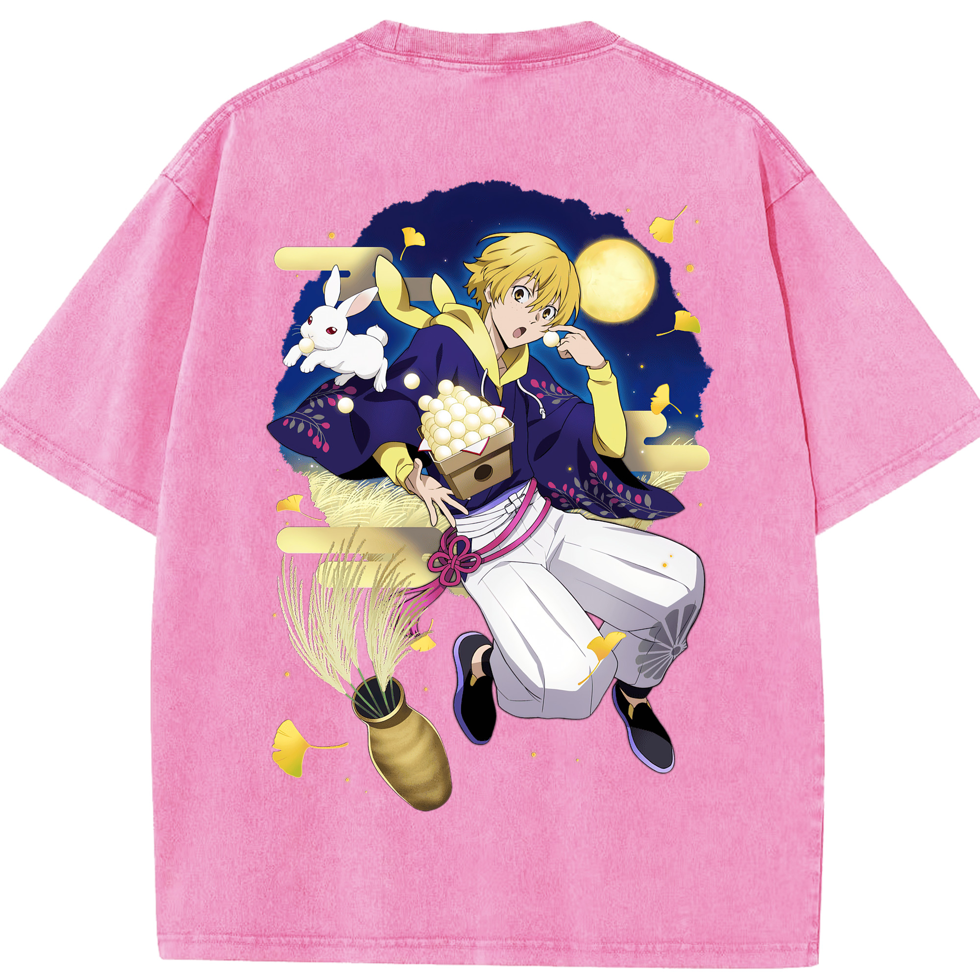 （画像用） 文豪ストレイドッグス Bungo Stray Dogs 綿100% ヴィンテージ風 半袖Tシャツ（背面プリント）
